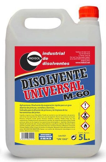 Disolvente Univer. M-60 Eco Indisol 5000