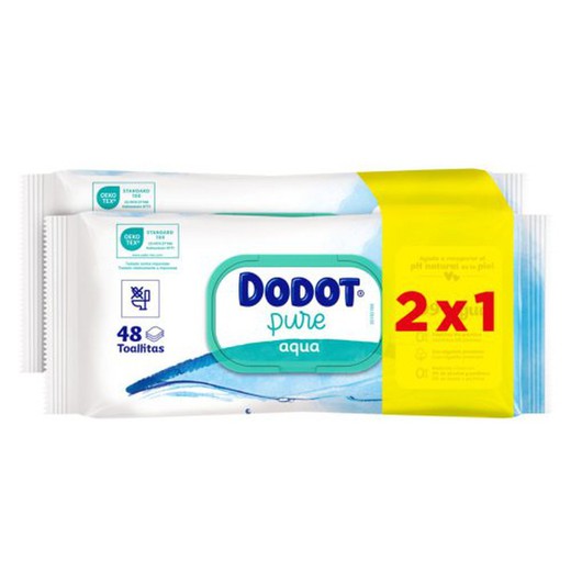 Dodot Toallitas Aqua Pure (48) 2x1