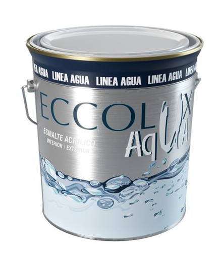 Esmalte Ecolux Al Agua Negro 750Ml.