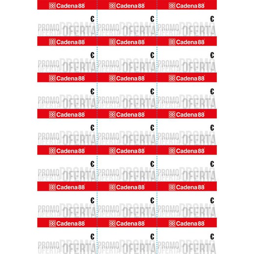 Etiquettes papier couleur pré-imprimées Promo-Of Porte-Etiquettes C88 70X40 100 Feuilles