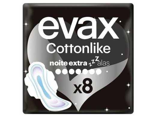 Evax Cottonlike Noche Alas Extra (8 Uds.