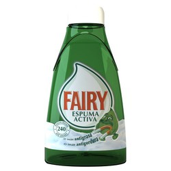 Lavavajillas a mano espuma activa Fairy 375 ml.