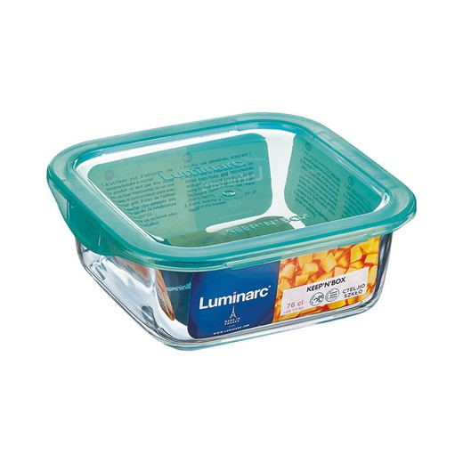 Fiambrera hermética LUMINARC Keep´n Box Recip Cuad C/T 38Cl Keep'N Lagon Lum