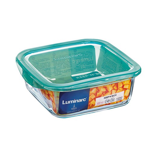 Fiambrera hermética LUMINARC Keep´n Box Recip Cuad C/T 76Cl Keep'N Lagon Lum