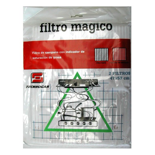 Filtro campana cocina. Filtro 2 Uds.Magico Campana Antigr.47X57