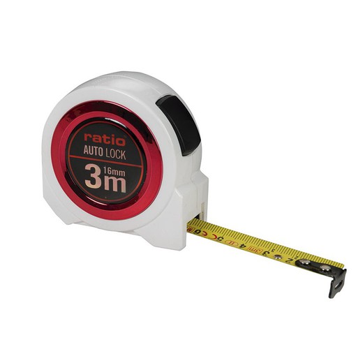 Flexômetro RATIO Auto lock Flexometer Tape 16/3 Mt.Auto Lock Ratio
