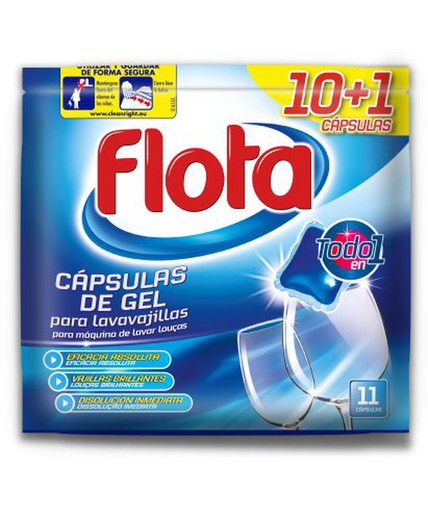 Flota Vajilla Auto Caps Gel (10+1)