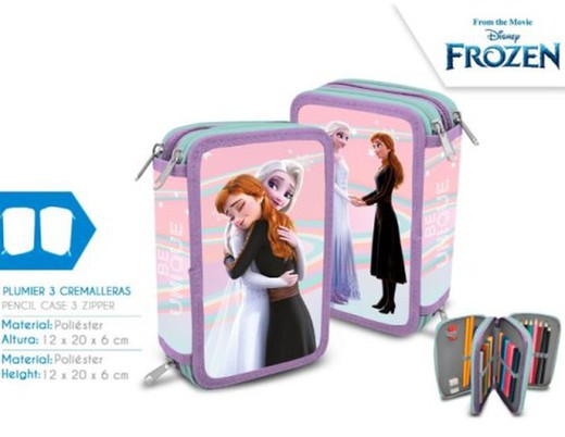 Frozen Estuche Plumier 3Cremall. Fr50008