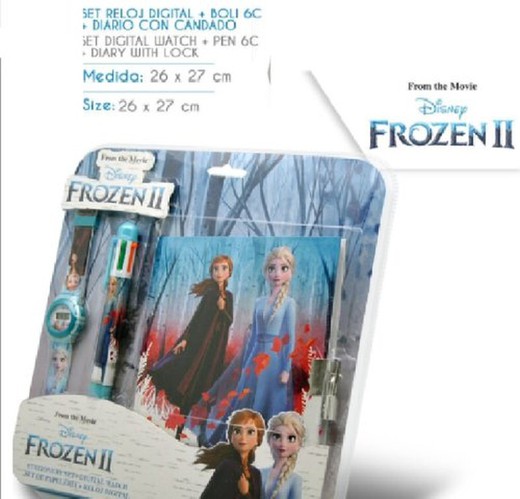 Frozen Set Reloj+Boli+Diario Wd20749