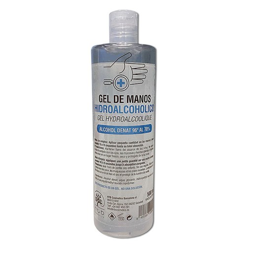 Gel desinfetante para as mãos RTB Gel desinfetante hidroalcoólico 500 ml