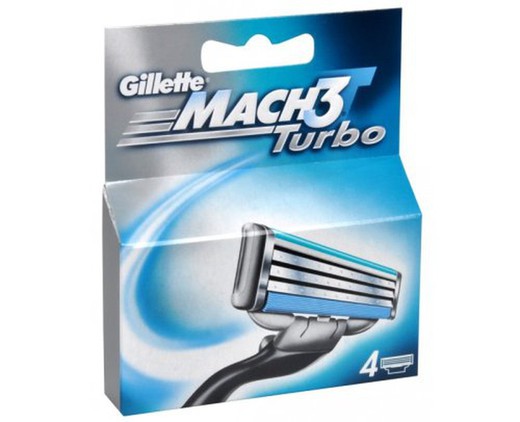 Gillette Mach3 Turbo Cargador (4) (Vo)