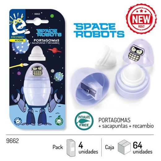 Goma + Sacapuntas Space Robots      9662