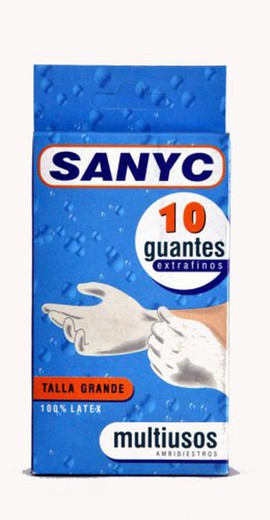 Guante Latex Empolvado T/7 Med (Pack 10)