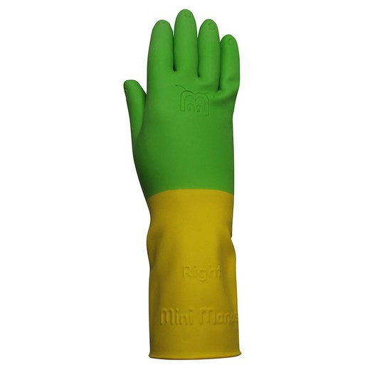 Gant enfant en latex naturel JUBA H264 Gant Latex Naturel Enfant Vert/Jaune T/4