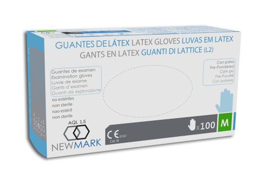 Guante Latex Newmark Polv T/7 Med (100)