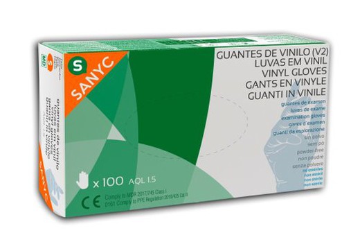 Guante Nitrilo Sens. T/8 Gde (100) Azul