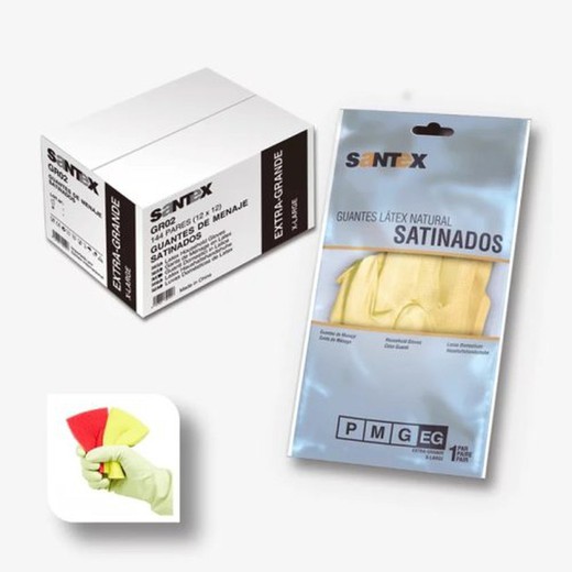 Guante Satinado Natural T/M Gr02