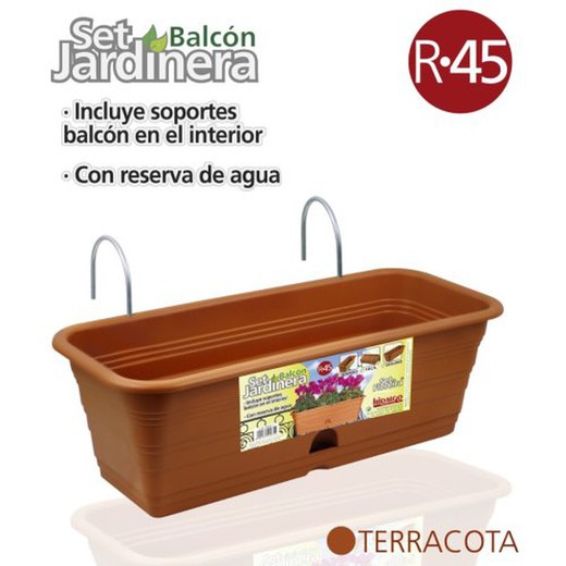 Jardinera C/Soporte Marron 45Cm R-935