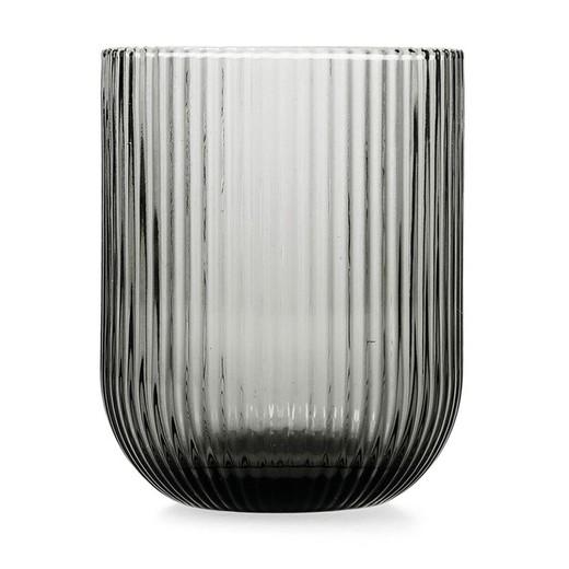 Juego 6 vasos vidrio Gris Fosil 28 cl.