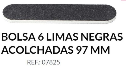 Lima Acolchada Negra Bolsa 6Un   07825