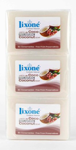 Lixone Jabon Coco Pastilla (3) 125Gr