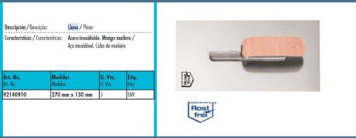Llana Lamina Inox Mango Madera 270X130