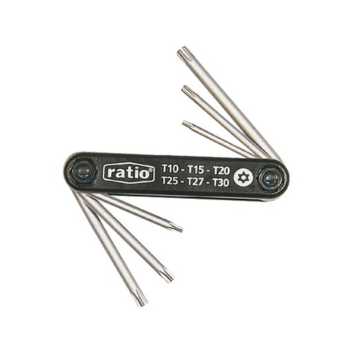 Clau colzada Torx RATIO 6290 Claus Torx Seg.Jgo.6 (T10-30)Ratio