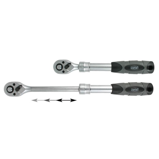 Catraca extensível para soquetes RATIO 5528 Ratchet 1/2" 72T Extens.Ratio