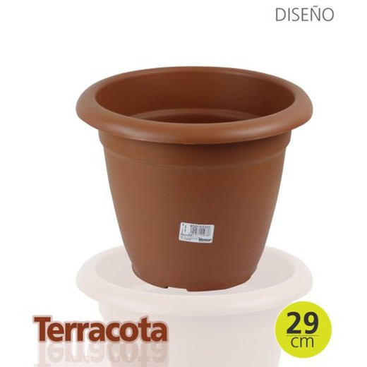 Maceta Redonda Marron 29Cm R-1973