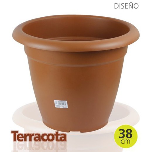 Maceta Redonda Marron 38Cm R-1975