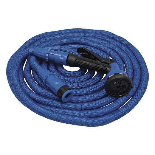 Tuyau Extensible d'Irrigation AQUA CONTROL Tuyau Extensible 7 M + Pistolet 8 Jets