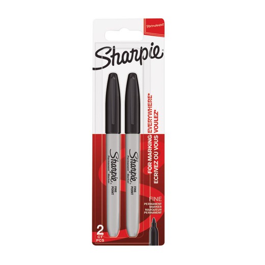 Marcador Permanente Sharpie Negro 2uds.