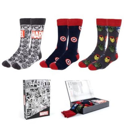 Marvel Calcetines Pack 3u Adulto 2537