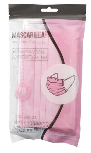 Mascarilla Ffp1 Higienica (10) Rosa