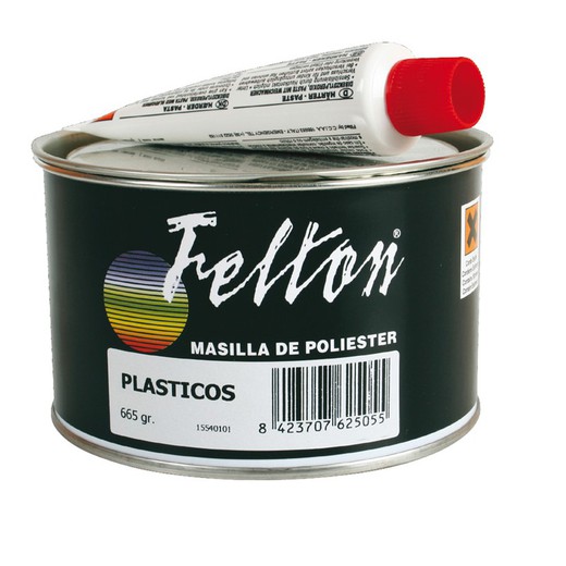 Masilla poliéster FELTON para plásticos. Masilla Para Plasticos 500 Gr