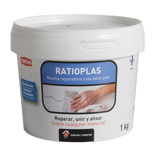 Masilla reparadora en pasta RATIOPLAS Masilla En Pasta Reparadora 1 Kg