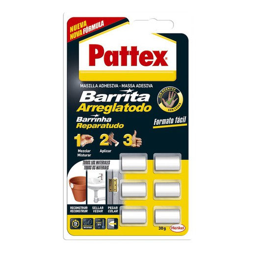 Massa reparadora universal PATTEX Fix-Tudo Stick Dose única