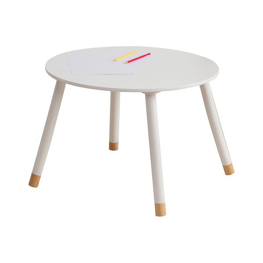 Mesa infantil Douceur. Diámetro 60 cm. Blanca