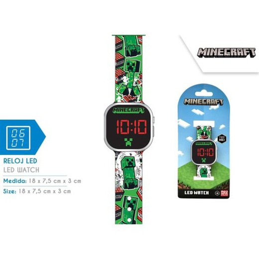 Minecraft Reloj Led              Min4181