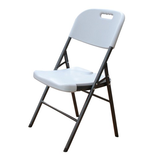 Mobiliari multiús plegable sèrie blanca Cadira Plegable Polietilè (4Uds.)