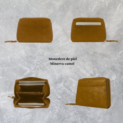 Monedero Piel Minerva Camel         25ca