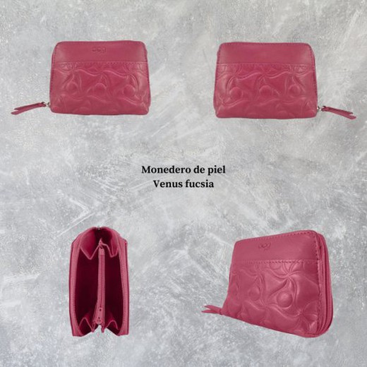 Monedero Piel Venus Fucsia           25f