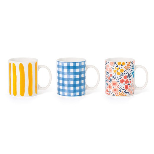 Mug Porcelana Boho 32 Cl. Diseños Surt.