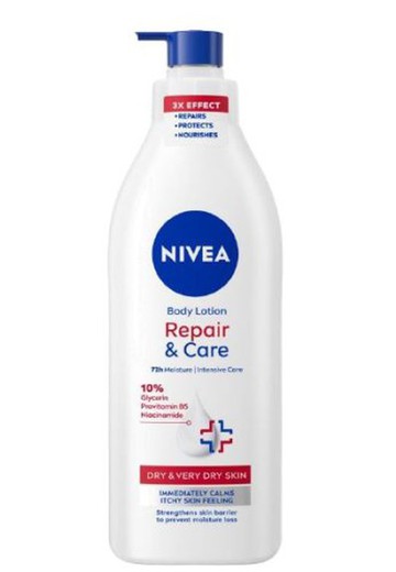 Dosagem de reparos e cuidados Nivea Body 400