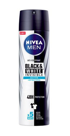 Nivea Deo.Spray 200 B&W Invisible Ac Men