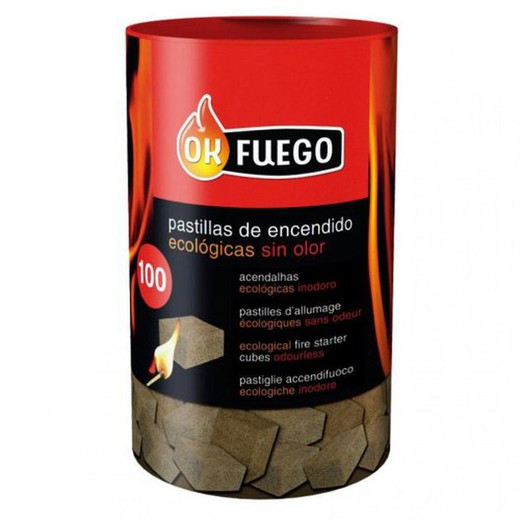 Ok Fuego Pastilla Encendido Ecolg.100Un