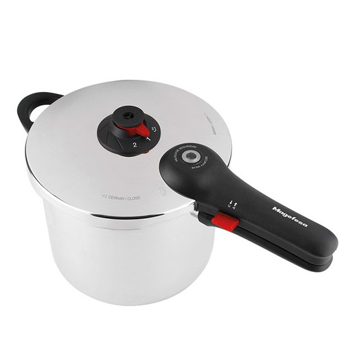 Olla a presión Easyclick Magefesa. Acero inox. 18/10. Para todo tipo de cocinas.