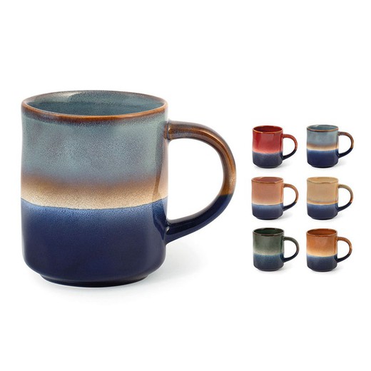 Pack 12 mugs stoneware Soho. 460cc. Colores surtidos