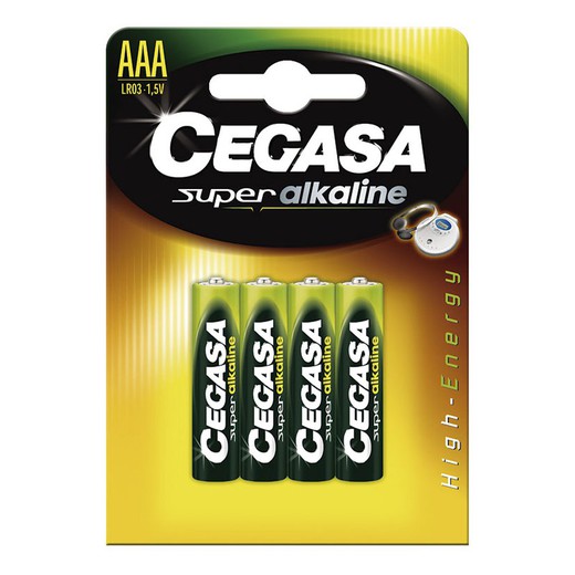 Pila alcalina CEGASA Super Alkaline Piles Alcalines Lr03 Cegasa Bl. 4 U