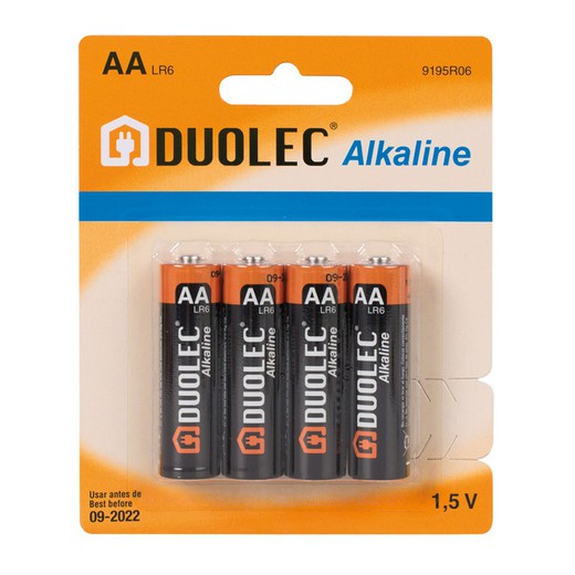 Bateria alcalina DUOLEC. Bateria Alcalina Aa - Lr06 Bl.4 Duolec